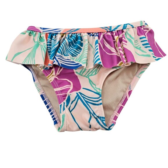 Tea Collection Girls 12-18 months Floral 2 Piece Swimsuit - Picture 6 of 10